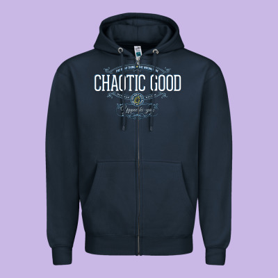 Chaotic Good Essential  Copy Zipper Hoodie Designed By Snappyart
