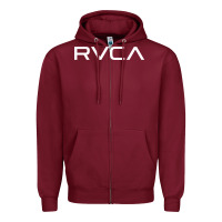Burgundy R V C A Zipper Hoodie - SnappyArt