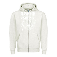 Oatmeal Heather the reason she is spoiled couples matching set valentines t shirt Zipper Hoodie - SnappyArt