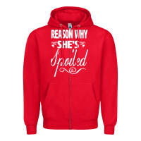 The Reason She Is Spoiled Couples Matching Set Valentines T Shirt Zipper Hoodie | Teevron