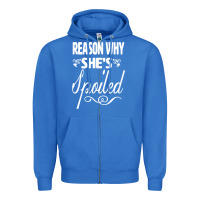 True Royal the reason she is spoiled couples matching set valentines t shirt Zipper Hoodie - SnappyArt