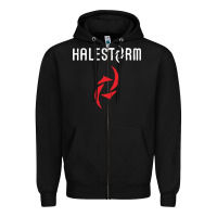 Black halestorm black Zipper Hoodie - SnappyArt