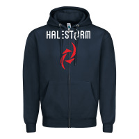 Navy halestorm black Zipper Hoodie - SnappyArt