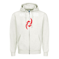 Oatmeal Heather halestorm black Zipper Hoodie - SnappyArt