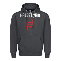 Smoke halestorm black Zipper Hoodie - SnappyArt