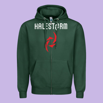 Halestorm Black Zipper Hoodie Designed By Snappyart