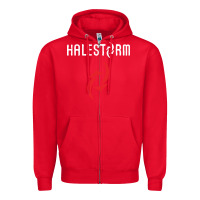 Red halestorm black Zipper Hoodie - SnappyArt