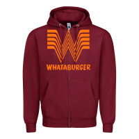 Burgundy whataburger Zipper Hoodie - SnappyArt