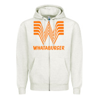 Oatmeal Heather whataburger Zipper Hoodie - SnappyArt