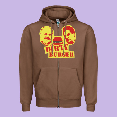 Dirty Burger Zipper Hoodie Designed By Snappyart