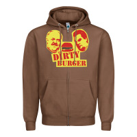 Chestnut Dirty Burger Zipper Hoodie - SnappyArt