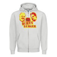 Dove Grey Dirty Burger Zipper Hoodie - SnappyArt