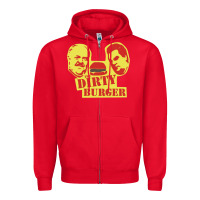 Red Dirty Burger Zipper Hoodie - SnappyArt