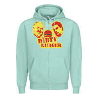Seafoam Dirty Burger Zipper Hoodie - SnappyArt