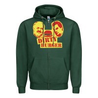 Sports Green Dirty Burger Zipper Hoodie - SnappyArt