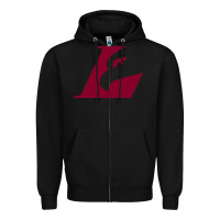 Black UW-La Crosse maroon Zipper Hoodie - SnappyArt