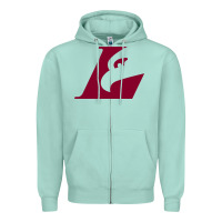 Seafoam UW-La Crosse maroon Zipper Hoodie - SnappyArt