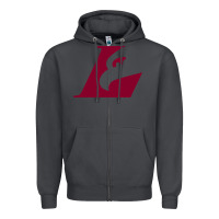 Smoke UW-La Crosse maroon Zipper Hoodie - SnappyArt