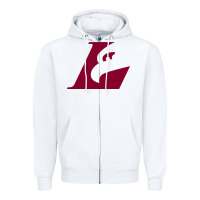 White UW-La Crosse maroon Zipper Hoodie - SnappyArt
