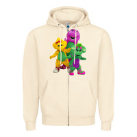 Sandshell new 755 barney and friends cute Zipper Hoodie - SnappyArt