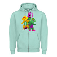 Seafoam new 755 barney and friends cute Zipper Hoodie - SnappyArt