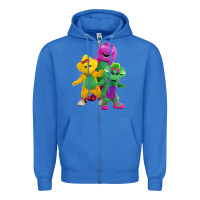 True Royal new 755 barney and friends cute Zipper Hoodie - SnappyArt