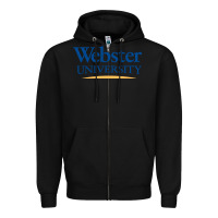 Black webster university Zipper Hoodie - SnappyArt