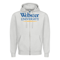 Dove Grey webster university Zipper Hoodie - SnappyArt