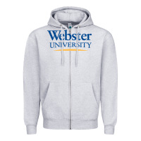 Heather Grey webster university Zipper Hoodie - SnappyArt