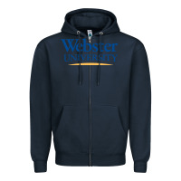 Navy webster university Zipper Hoodie - SnappyArt