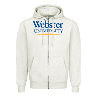 Oatmeal Heather webster university Zipper Hoodie - SnappyArt