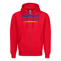 Red webster university Zipper Hoodie - SnappyArt