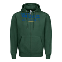 Sports Green webster university Zipper Hoodie - SnappyArt