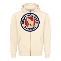 Sandshell Great Northern Railroad Zipper Hoodie - SnappyArt
