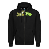 Black The Princess and the Frog Tiana and Naveen Art Zipper Hoodie - SnappyArt