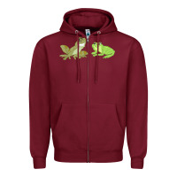 Burgundy The Princess and the Frog Tiana and Naveen Art Zipper Hoodie - SnappyArt