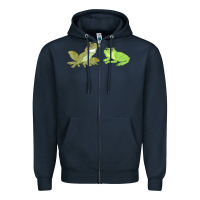 Navy The Princess and the Frog Tiana and Naveen Art Zipper Hoodie - SnappyArt