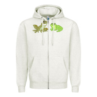 Oatmeal Heather The Princess and the Frog Tiana and Naveen Art Zipper Hoodie - SnappyArt
