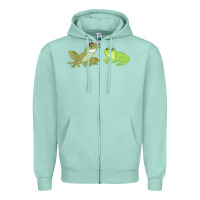 Seafoam The Princess and the Frog Tiana and Naveen Art Zipper Hoodie - SnappyArt