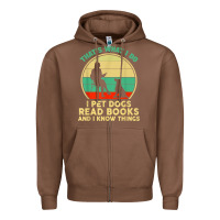 Chestnut that what i do i pet dogs read books and i know things t shirt Zipper Hoodie - SnappyArt