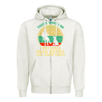 Oatmeal Heather that what i do i pet dogs read books and i know things t shirt Zipper Hoodie - SnappyArt