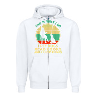White that what i do i pet dogs read books and i know things t shirt Zipper Hoodie - SnappyArt