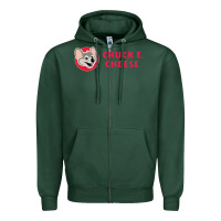 Sports Green chuck e cheese Zipper Hoodie - SnappyArt
