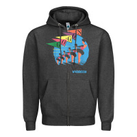 Charcoal Heather the go go's   vacation retro t shirt Zipper Hoodie - SnappyArt