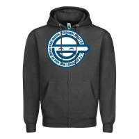 Charcoal Heather Laughing Man GHOST IN THE SHELL Classic Zipper Hoodie - SnappyArt