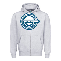 Heather Grey Laughing Man GHOST IN THE SHELL Classic Zipper Hoodie - SnappyArt