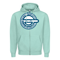 Seafoam Laughing Man GHOST IN THE SHELL Classic Zipper Hoodie - SnappyArt