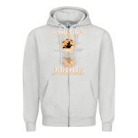 Dove Grey assuming i'm just an old lady was your first mistake witch Zipper Hoodie - SnappyArt