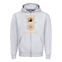Heather Grey assuming i'm just an old lady was your first mistake witch Zipper Hoodie - SnappyArt
