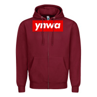 Burgundy ynwa Zipper Hoodie - SnappyArt